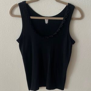 Black Sleeveless Tank Top